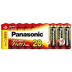 【在庫目安:あり】Panasonic LR6XJ/20SW アルカリ乾電池 単3形 20本シュリンクパック