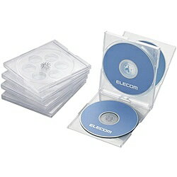 ELECOM CCD-JSCNQ5CR Blu-ray/ DVD/ CDプラケース/ 4枚収納/ 5パック/ クリア【在庫目安:お取り寄せ】