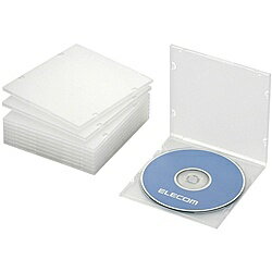 ELECOM CCD-JPCS10CR Blu-ray/ DVD/ CDスリムPPケース/ 1枚収納/ 10パック/ クリア【在庫目安:僅少】