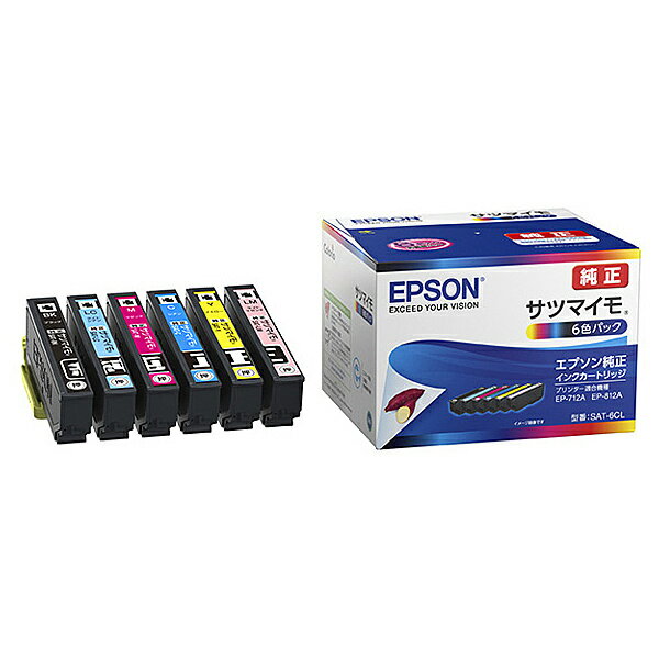 【在庫目安:あり】【送料無料】EPSON SAT-6CL インクジェットプリンター用 インクカートリッジ/ サツマ..