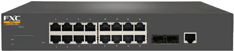【送料無料】FXC FXC5718 16ポート 10/ 100/ 1000Mbps および 2ポートSFP 管理機能付スイッチ【在庫目安:お取り寄せ】