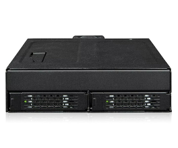 【送料無料】ICY DOCK MB105VP-B 2 x 2.5インチ U.2/ U.3 NVMe SSD搭載用リムーバブルケース PCIe 4.0対応 5.25インチベイサイズ【在庫目安:お取り寄せ】