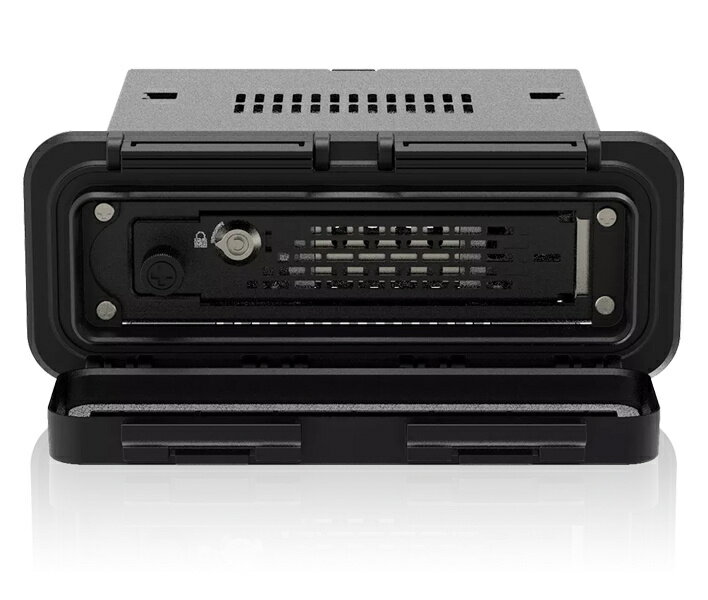 【送料無料】ICY DOCK MB491SKL-1B 1 x 2.5インチ SAS/ SATA HDD/ SSD搭載用リムーバブルケース デュアルロック防水フロントカバー付 3.5インチベイサイズ【在庫目安:お取り寄せ】