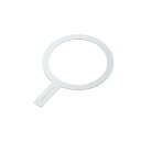 ELECOM AMS-MAGSTWH メタルリングステッカー/ ワイヤレス充電対応iPhone用/ 貼り付けツール付属/ ホワイト【在庫目安:お取り寄せ】