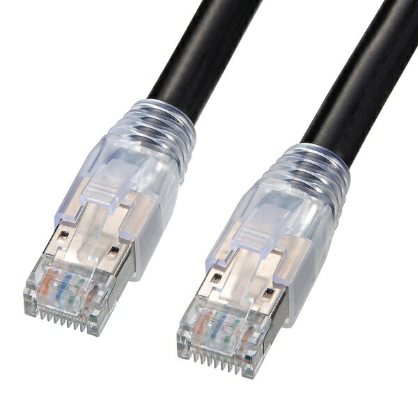 【送料無料】サンワサプライ KB-T6AAD-30BK カテゴリ6A屋外用LANケーブル（ブラック・30m）【在庫目安:お取り寄せ】