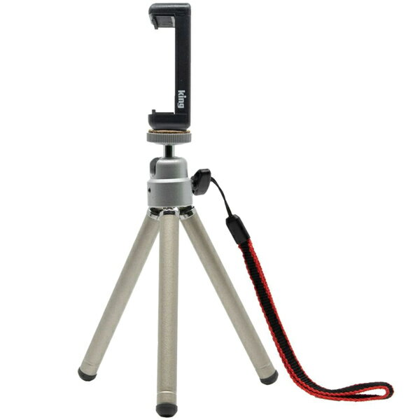 【送料無料】浅沼商会 821447 KING 超小型リーチ3段三脚 KRT3-SV シルバー【在庫目安:お取り寄せ】| カメラ 三脚 一脚 ビデオカメラ 撮影 固定 運動会 発表会 旅行 記念日 動画