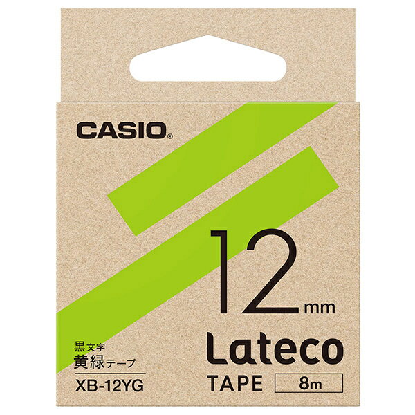 CASIO XB-12YG Latecope[v 12mm / y݌ɖڈ:񂹁z| e[v x xC^[ e[v J[gbW e[vC^[