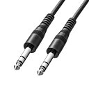 【送料無料】サンワサプライ MM-SPKB1-10 6.3mmステレオ標準プラグ(オス-オス)ケーブル(10m)【在庫目安:お取り寄せ】