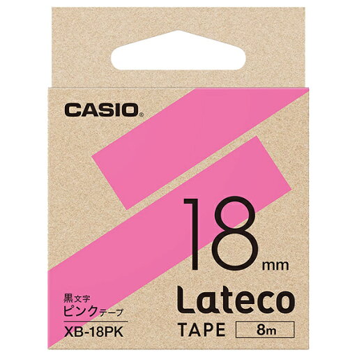 CASIO XB-18PK Lateco用テープ 18mm ピンク/ 黒文字【在庫目安:お取り寄せ】| テープ ラベル ラベルライター 交換テープ カートリッジ テープライター CASIO XB-18PK Lateco用テープ 18mm ピンク/ 黒文字【在庫目安:お取り寄せ】| テープ ラベル ラベルライター 交換テープ カートリッジ テープライター