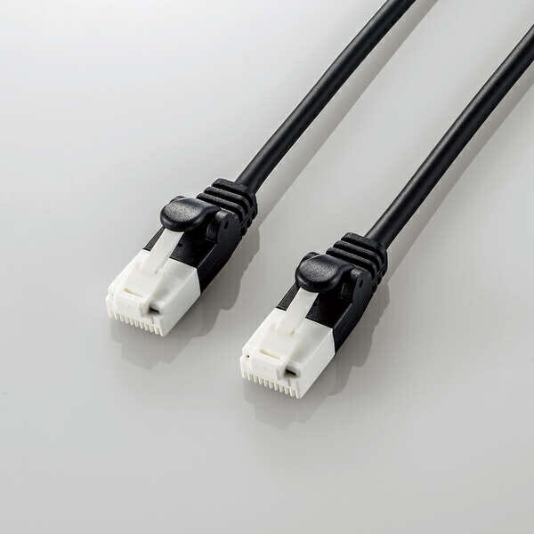 ELECOM LD-GPAYT/BK30 やわらかLANケーブル/ CAT6A/ 爪折れ防止/ 3.0m/ ブラック【在庫目安:お取り寄せ】