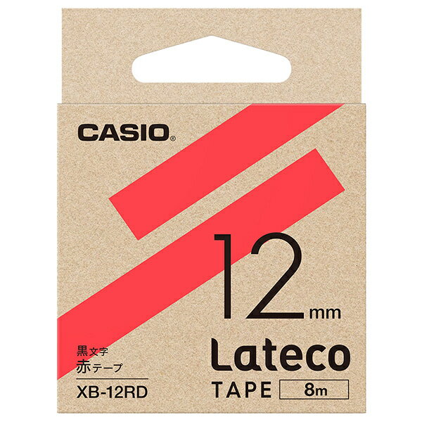 CASIO XB-12RD Latecope[v 12mm / y݌ɖڈ:񂹁z| e[v x xC^[ e[v J[gbW e[vC^[