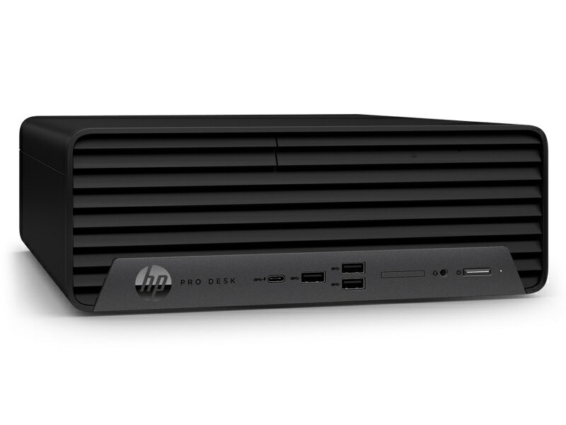 HP Pro SFF 400 G9 (Core i3-12100/8GB/256GB SSD/DVDスーパーマルチ/Win11Pro) 詳細スペック CPU詳細インテルCorei3-12100プロセッサー(3.30GHz-最大4.30GHz※1/インテルスマート・キャッシュ12MB) チップセットインテルQ670チップセット メインメモリ(標準)8GB メインメモリ(最大)64GB メモリタイプPC4-25600(3200MT/s)DDR4SDRAM(288ピンDIMM) メモリスロット(空/全)(1/2) ストレージタイプSSDM.2(NVMe) ストレージ容量256GB 光学ドライブスーパーマルチドライブ（9.5mmスリムライン） 解像度最大4、096×2、160(デジタル) グラフィックコントローラインテルUHDグラフィックス730 VRAM容量メインメモリ(システムメモリ)と共有 PCI-Expressスロットロープロファイル16xPCIe×1スロット、ロープロファイル1xPCIe×1スロット、M.2PCIex1-2230×1スロット(forWLAN／空1)、M.2PCIex4-2280×1スロット(forstorage／空0) USBUSBType-C3.2Gen2×1(前面1)、USB3.2Gen2×3(前面3)、USB3.2Gen1×3(背面3)、USB2.0×2(背面2) 有線LANインテルI219-LMギガビットネットワークコネクション(1000BASE-T/100BASE-TX/10BASE-TWake-on-LAN対応) その他インターフェースマイク・ヘッドフォンコンボジャック×1、ラインアウト×1 スピーカー内蔵スピーカー インストールOS詳細Windows11Pro キーボードUSB320Kキーボード(日本語) ポインティングデバイスUSB320M光学マウス 本体サイズ(H×W×D)95×270×308mm 本体重量約4.35kg(タワースタンド含まず) 電源240W80PLUSPlatinum認証電源ユニット（電源変換効率92%以上） PCグリーンラベル適合（★★★Ver14） 国際エネルギースター登録 エコリーフ不明 VCCI対応VCCIクラスB適合 PCリサイクル未対応 エネルギー消費効率16区分　101.9kWh/年(AA) 最大消費電力107W ドライブベイ(空/全)外部スリムラインベイ×1、外部SDスロット×1、内部3.5インチ×1 タッチパネル非搭載 外部ディスプレイ出力DisplayPort1.4a(DP++)×1、HDMI1.4×1 ライセンスOSWin11Pro 温湿度条件、最高動作高度温度5-35°C、湿度5-90% 附属品同梱物一覧、クイックセットアップ、電源コード、タワースタンド、3-2極アース付変換アダプター、保証書等 リカバリ用データ保存場所回復パーティション 電気用品安全法(本体)非対象 電気用品安全法(付属品等)適合/例外承認 電気用品安全法(備考)適合付属品：電源コードセット