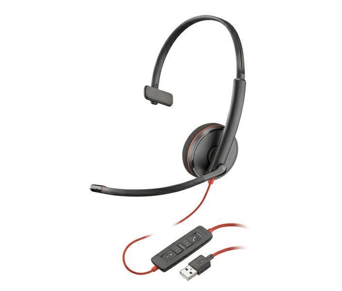 【在庫目安:あり】【送料無料】HP 80S01A6 Poly Blackwire 3210 Monaural USB-A Headset (Bulk)