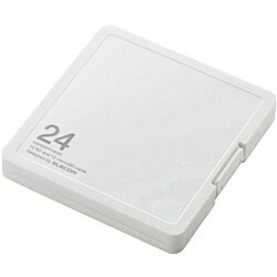 ELECOM CMC-SDCPP24WH メモリカードケース/ インデックス台紙付き/ SD12枚+microSD12枚収納/ ホワイト【在庫目安:お取り寄せ】