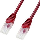 サンワサプライ LA-Y5TS-15R ツメ折れ防止CAT5eLANケーブル(15m・レッド)【在庫目安:お取り寄せ】| パソコン周辺機器 ケーブル カテゴリ5E LANケーブル LAN ストレート Cat5E 5E LAN端子(2)