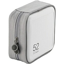 ELECOM CCD-H52WH CD/ DVDケース/ セミハード/ ファスナー付/ 52枚入/ ホワイト【在庫目安:お取り寄せ】