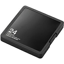 ELECOM CMC-SDCPP24BK メモリカードケース/ インデックス台紙付き/ SD12枚+microSD12枚収納/ ブラック【在庫目安:お取り寄せ】