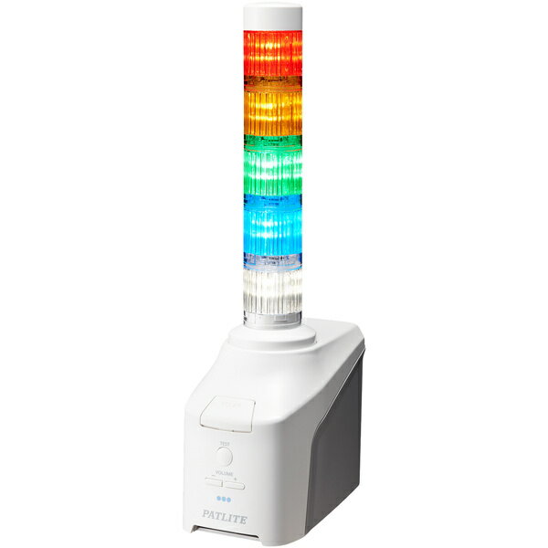 【送料無料】パトライト NHV4-5D-RYGBC 音声対応ネットワーク制御信号灯 直径40mm/ 5段/ 赤黄緑青白/ デジタルIO搭載モデル/ ACアダプタ付属【在庫目安:お取り寄せ】| パソコン周辺機器