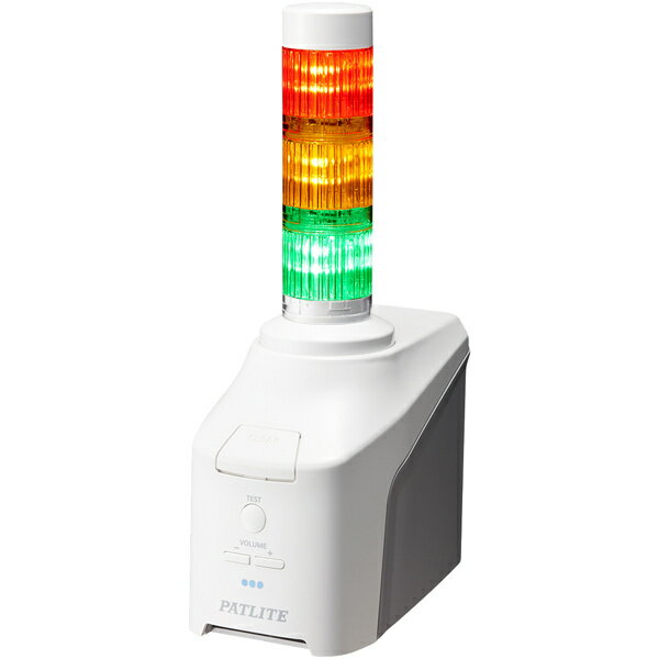 【送料無料】パトライト NHV4-3D-RYG 音声対応ネットワーク制御信号灯 直径40mm/ 3段/ 赤黄緑/ デジタルIO搭載モデル/ ACアダプタ付属【在庫目安:お取り寄せ】| パソコン周辺機器