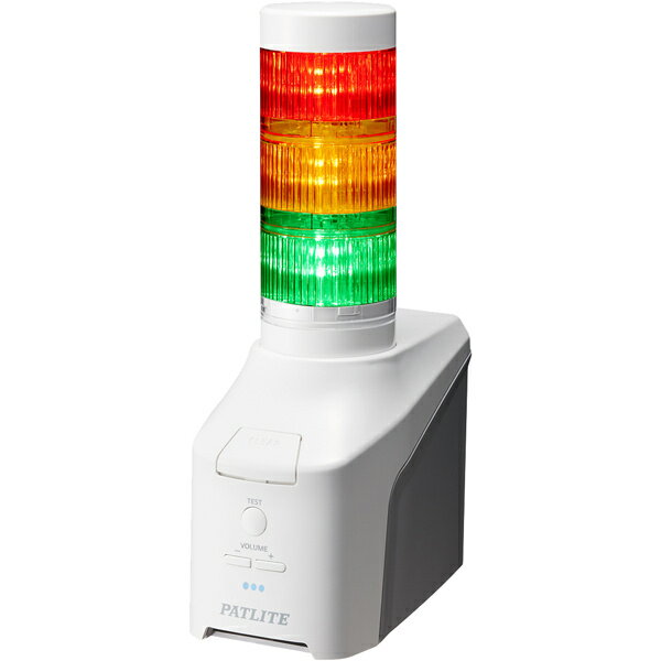 【送料無料】パトライト NHV6-3-RYG 音声対応ネットワーク制御信号灯 直径60mm/ 3段/ 赤黄緑/ ACアダプタ付属【在庫目安:僅少】| パソコン周辺機器 積層信号灯