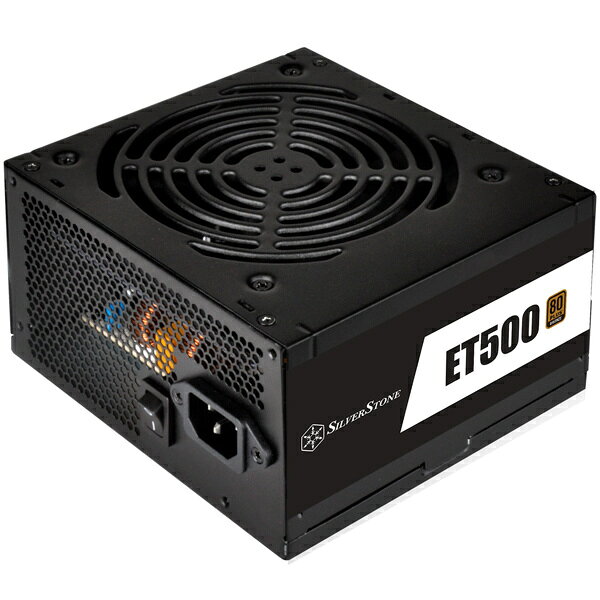 【送料無料】SilverStone SST-ET500-B 直出し電源 500W【在庫目安:お取り寄せ】
