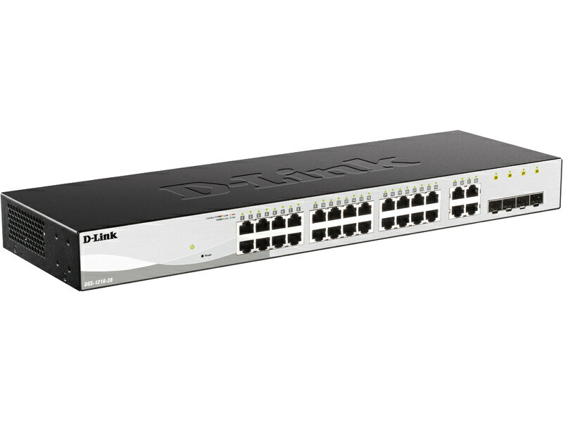 【送料無料】D-Link DGS-1210-28/F3 DGS-1210-28 ギガビットL2スマートスイッチ 10/ 100/ 1000BASE-Tポート×28、SFPコンボスロット×4、リミテッドライフタイム保証対象【在庫目安:お取り寄せ】| パソコン周辺機器