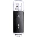 シリコンパワー SP008GBUF3B02V1K USB3.1フラッシュメモリ Blaze B02 Series 8GB ブラック キャップ ストラップホール付き 5年保証【在庫目安:お取り寄せ】| パソコン周辺機器(2)