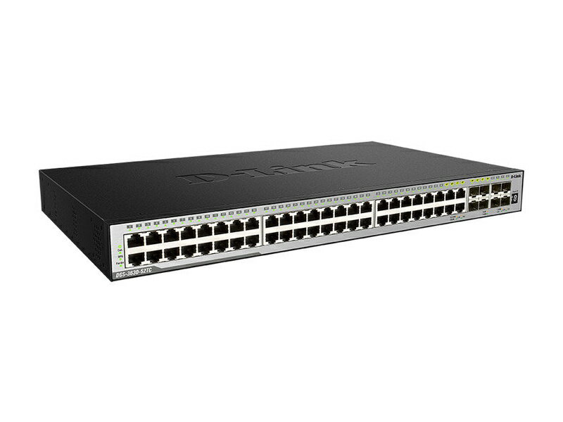 【送料無料】D-Link DGS-3630-52TCMI/A2 10/ 100/ 1000BASE-T×48ポート スタッカブル Managed L3スイッチ （10G SFP+×4、SFP combo 4） MPLSイメージ（MI）【在庫目安:お取り寄せ】