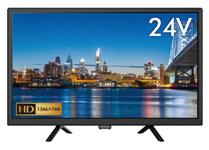 【送料無料】GREEN HOUSE GH-TV24B-BK 24V型 ダブルチューナー液晶テレビ ブラック【在庫目安:お取り寄せ】