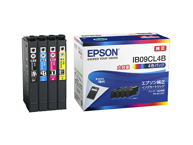 【在庫目安:あり】【送料無料】EPSON IB09CL4B ビジネスインクジェット用 インクカートリッジ（4色パッ..