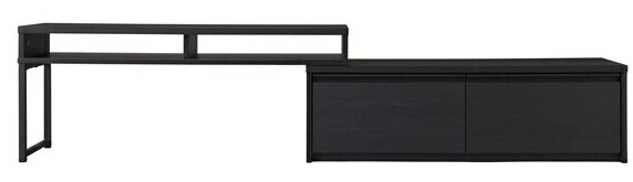 【送料無料】アイリスオーヤマ STS-100U-B 伸縮テレビ台 ブラック【在庫目安:お取り寄せ】| AV機器 AVラック ラック 台 テレビ AVボード TV
