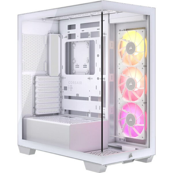 【送料無料】コルセア(メモリ) CC-9011281-WW ミドルタワー型PCケース iCUE LINK 3500X RGB Tempered Glass Mid-Tower -White-【在庫目安:お取り寄せ】