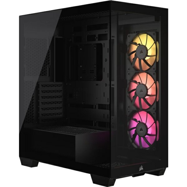 【送料無料】コルセア(メモリ) CC-9011280-WW ミドルタワー型PCケース iCUE LINK 3500X RGB Tempered Glass Mid-Tower -Black-【在庫目安:お取り寄せ】