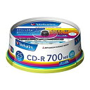 CD-R 700MB PCデータ用 48倍速対応 25枚スピンドルケース入り ワイド印刷可能Verbatimブランドは三菱化学メディアのワールドワイドブランドです。製品開発、材料選定、品質管理、品質保証は三菱化学メディアが行っております。　フタロシアニン色素により安定した耐久性を実現 対応インクジェットプリンタでレーベル印刷可能詳細スペックメディアタイプCD-R記憶容量700MB入数25枚最大対応速度(書込)48倍速個別梱包形態スピンドルケースフォーマット/規格PCデータ用カラーホワイトプリンタブル対応備考ワイドエリア印刷対応　直径23mm〜直径118mm