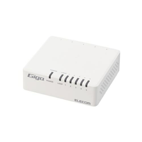 【送料無料】ELECOM EHC-G05PA4-JW Giga対応スイッチングHub/ 5ポート/ 磁石付き/ プラスチック筐体/ 電源外付モデル/ ホワイト【在庫目安:お取り寄せ】