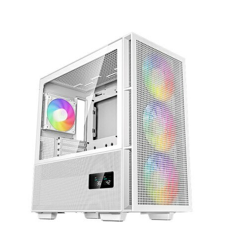 【送料無料】Deepcool R-CH560-WHAPE4D-G-1 CH560 DIGITAL WH /高エアフローミドルタワーケース /ホワイトモデル /CPUまたはGPUモニタリングパネル搭載 /140mm ARGBファン3基標準搭載 /360mmラジエーター対応