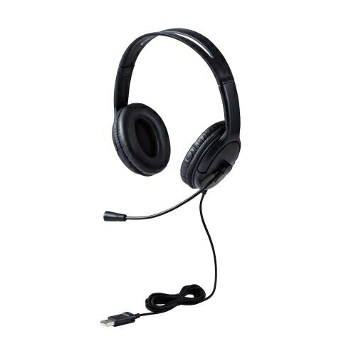 【在庫目安:あり】【送料無料】ELECOM HS-HP07SUBK 有線ヘッドセット/ 指向性マイク