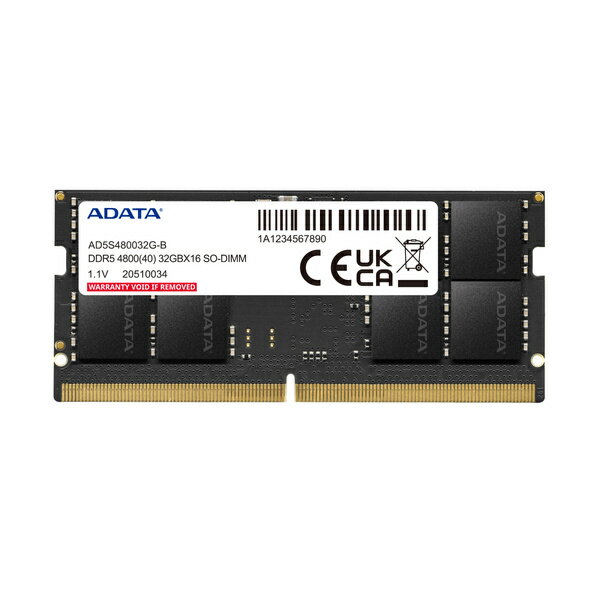 【送料無料】A-DATA Technology AD5S480032G-S Premier DDR5-4800MHz SO-DIMM 32GB SINGLE TRAY【在庫目安:お取り寄せ】