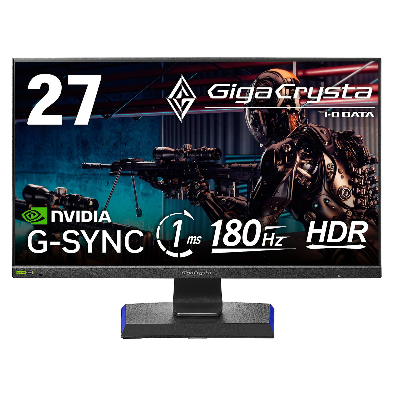 【在庫目安:あり】【送料無料】IODATA EX-GD271JD ゲーミング液晶ディスプレイ 27型/ 1920×1080/ HDMI×2、DisplayPort×1/ ブラック/ スピーカー：あり/ 180Hz対応ゲーミングモニター！/ 「無輝点保証」/ G-SYNC Compatible認定