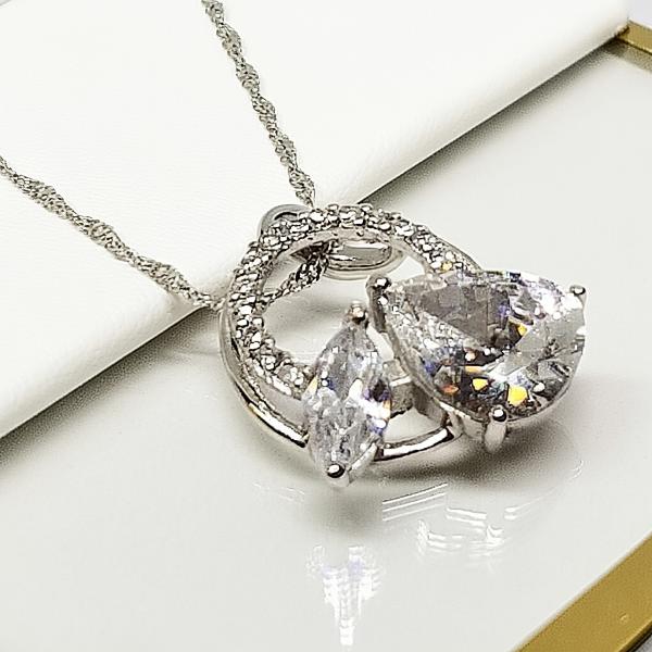 乐天商城 - シルバー925 ネックレス ペンダント シルバー ジュエリー レディース シルバー チェーン付【送料無料】
