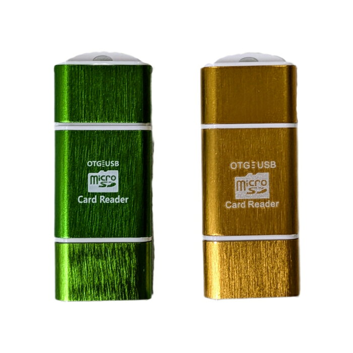 microSD (TF) カードリーダー　MicroUSB と USB に接続　コンパクトサイズ