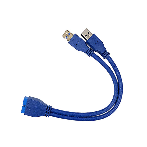 USB 3.0 ヘッダー 20ピン to USB 3.0 Type-A 変換ケーブル