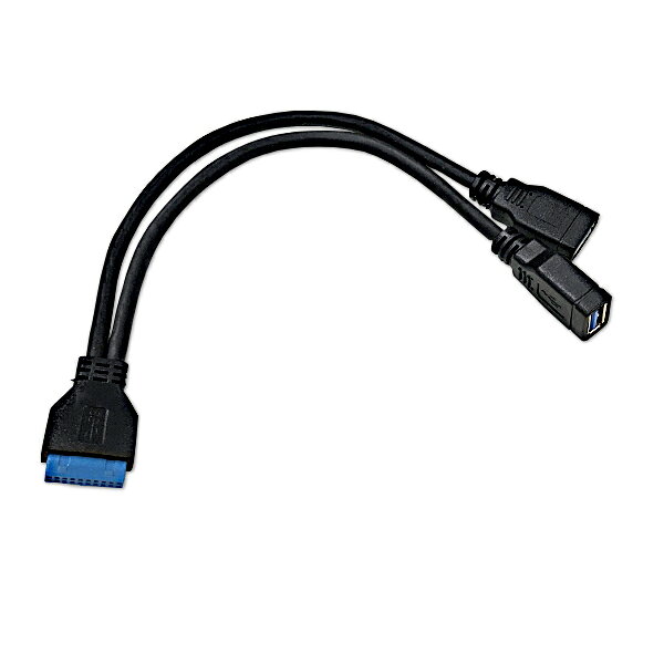 パソコンの神様のUSB3.0 ヘッダ 20ピン変換ケーブル (メス)｜アングル2