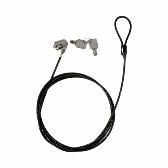 Wire Lock - セキュリティワイヤーロック 約1.8m シリンダー錠 セキュリティ ロック キーロック カギ型