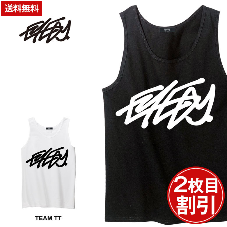 送料無料 アイディー EYEDY タンクトップ ノースリーブ メンズ レディース M L XL XXL LL 2L 3L 大きいサイズ 白 ホワイト 黒 ブラッ...