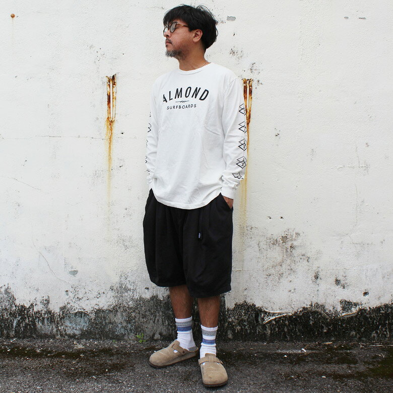 Almond FINESURFING アーモンド ファインサーフィン メンズ レディース ホワイト ナチュラル グラス グリーン ロゴ プリント Tシャツ ロングスリーブT 海 サーフ ユニセックス かっこいい おしゃれ 人気 安い ブランド キャンプ カジュアル 夏 フェス アウトドア pch1-10006343 PCH[ストリート系ルード] サンプル画像2