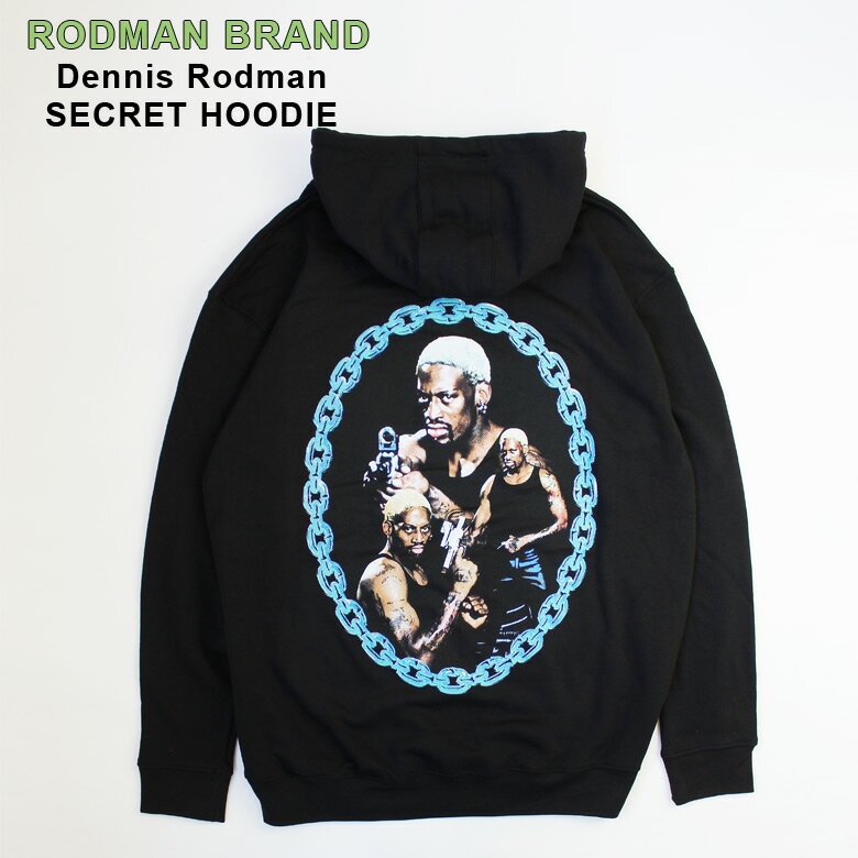 RODMAN BRAND ロッドマンブランド Dennis Rodman RODAMAN SECRET HOODIE デニスロッドマン ヘッド パーカー デニスロッドマン NBA バスケットボール US企画 ストリート メンズ HIPHOP ヒップホップ アメリカ USA オフィシャルマーチャンダイズ インポート ブランド 人気