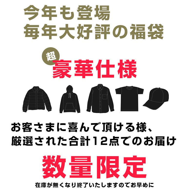 【クーポン使用不可】福袋 メンズ 2026 予約 送料無料 12点 セット ブランド ファッション おしゃれ かっこいい ストリート系 アメカジ 大きいサイズ EYEDY アイディー M L XL XXL 2L 3L LL LLL　2025年12月初旬～発送予定