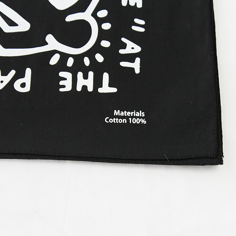 Keith Haring キースヘリング Rainbow Works Keith Haring BANDANA PEOPLE バンダナ メンズ レディース ギフト プレゼント 軽量 通学 おしゃれ フェス 学生 かわいい 可愛い コットン 綿 44cm 便利 個性的 派手 人気 ブランド 女の子 女子 中学生 高校生 大人
