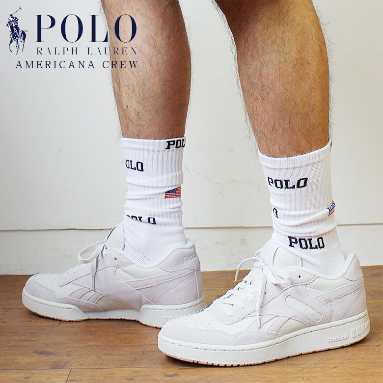 POLO Ralph Lauren ポロラルフローレン POLO クルー丈 ビジネスソックス ロゴ ポニー刺繍 AMERICANA CREW SINGLE SOCKS 889320 WHITE スケート スケーター ストリート 通勤 通学 ビジネス キレイ目 カジュアル アメカジ 人気 ブランド 安い レア アメカジ カジュアル レア